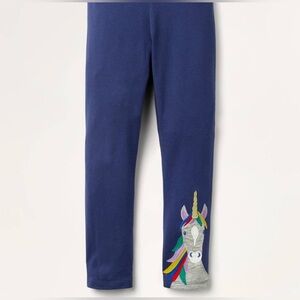 Mini Boden Unicorn Appliqué Leggings